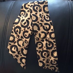 Authentic COACH leopard ponytail scarf