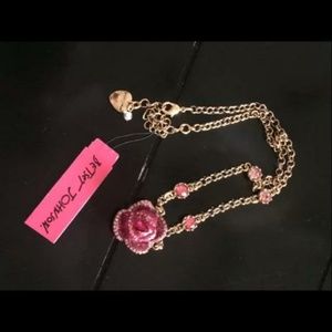 Betsey Johnson creepshow rose necklace