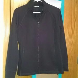 Bundled athletic jacket, blue sequin top, fila top