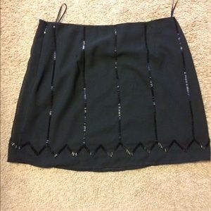 Francesca's Collection Black Chiffon Mini skirt