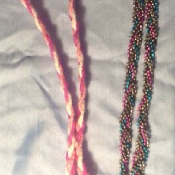 3 pink lanyards
