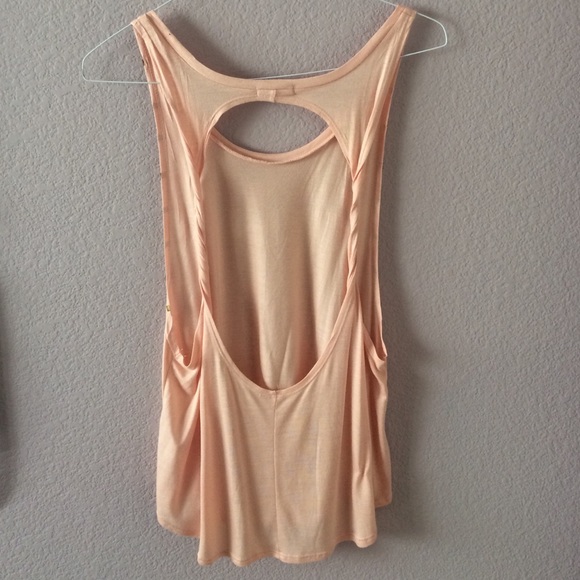 Peach studded muscle tank