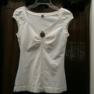 Jeweled peasant top