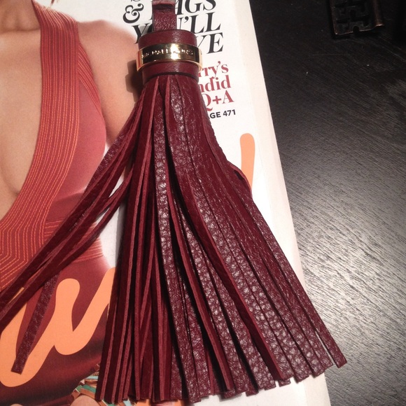 A burgandy Mk accesory