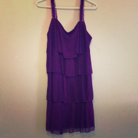 Purple Ruffled Dress 💃
