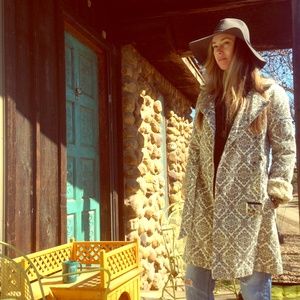 Urban Outfitters damask print coat sz. Small