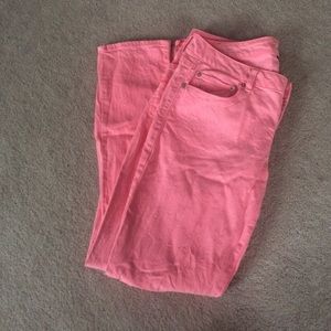 Bright Pink Stretch Skinny Jeans
