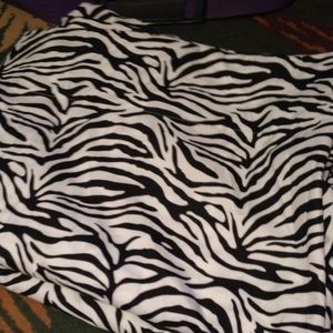 Zebra striped bed sheet