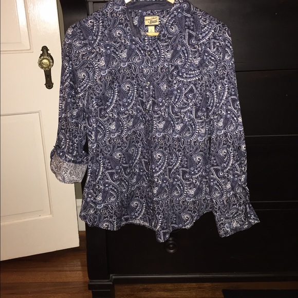 Blue paisley print shirt - Picture 2 of 3