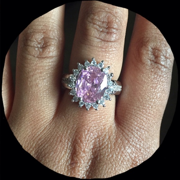 Renee's Rings Jewelry - Pink topaz and white topaz ring.