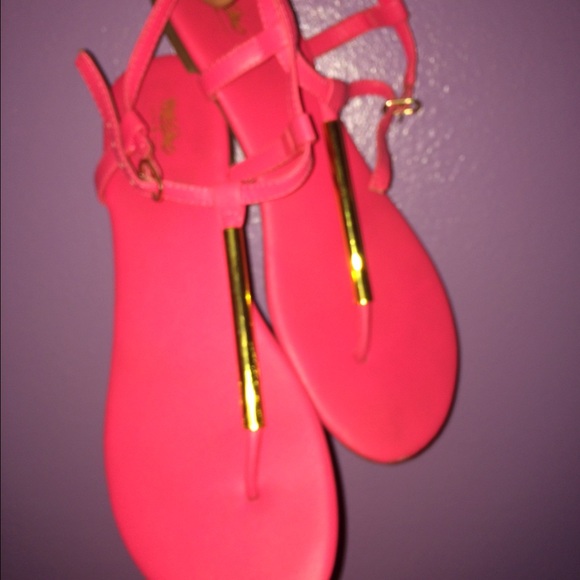 Hot pink sandals