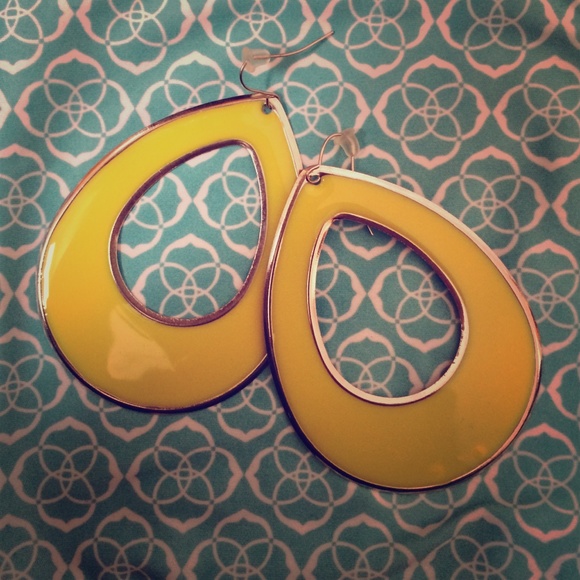 Yellow & Silver Earrings