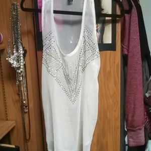 Jeweled Chiffon Tank