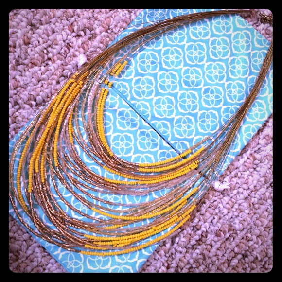 Yellow layered necklace