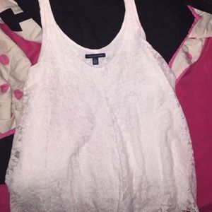 white American Eagle lace tank top