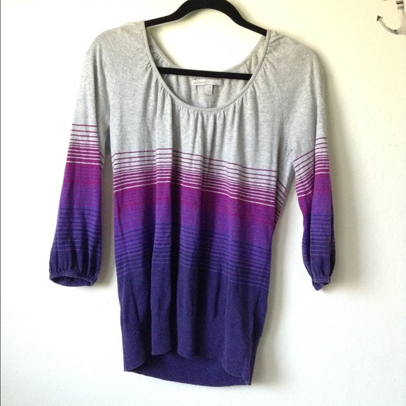 Nice simple purple and grey sweater