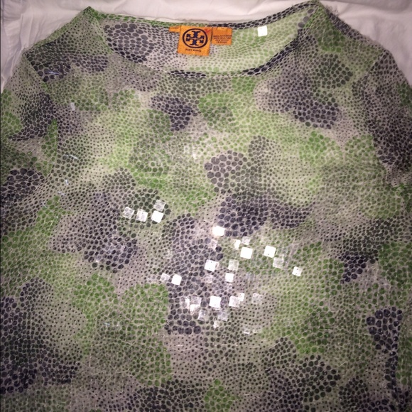 Tory burch clear sequin top - Picture 2 of 2
