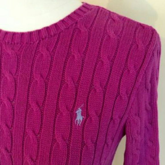 Ralph Lauren Polo Sport Cable Knit Sweater Sz Lg