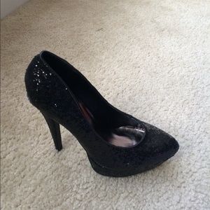 Valentines bundle pink & black glitter shoes