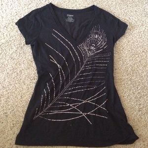 Express Feather glitter top