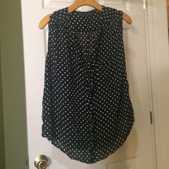 Zara polka dot tank top m