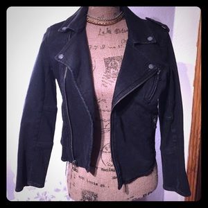 Black denim jacket