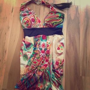 💃 Summer dress backless with feather chain 💃