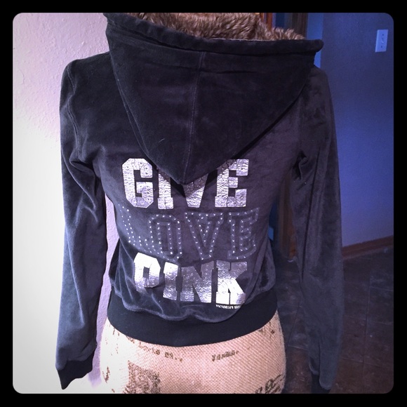 Velour fur hood zip up💗