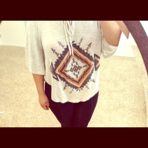 Super cute tribal pancho. Made in usa