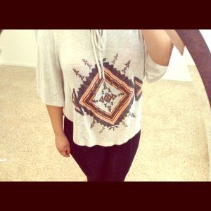 Super cute tribal pancho. Made in usa