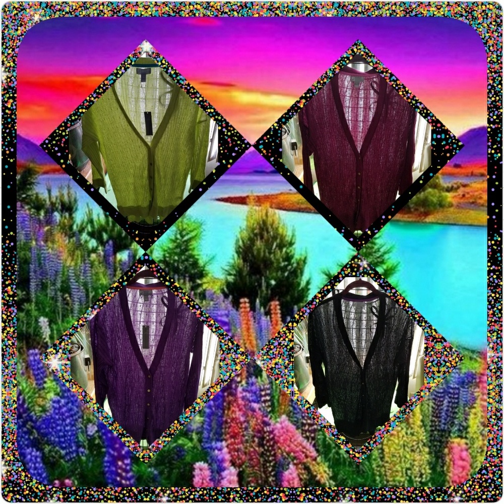 Linen/cotton blend cardigans