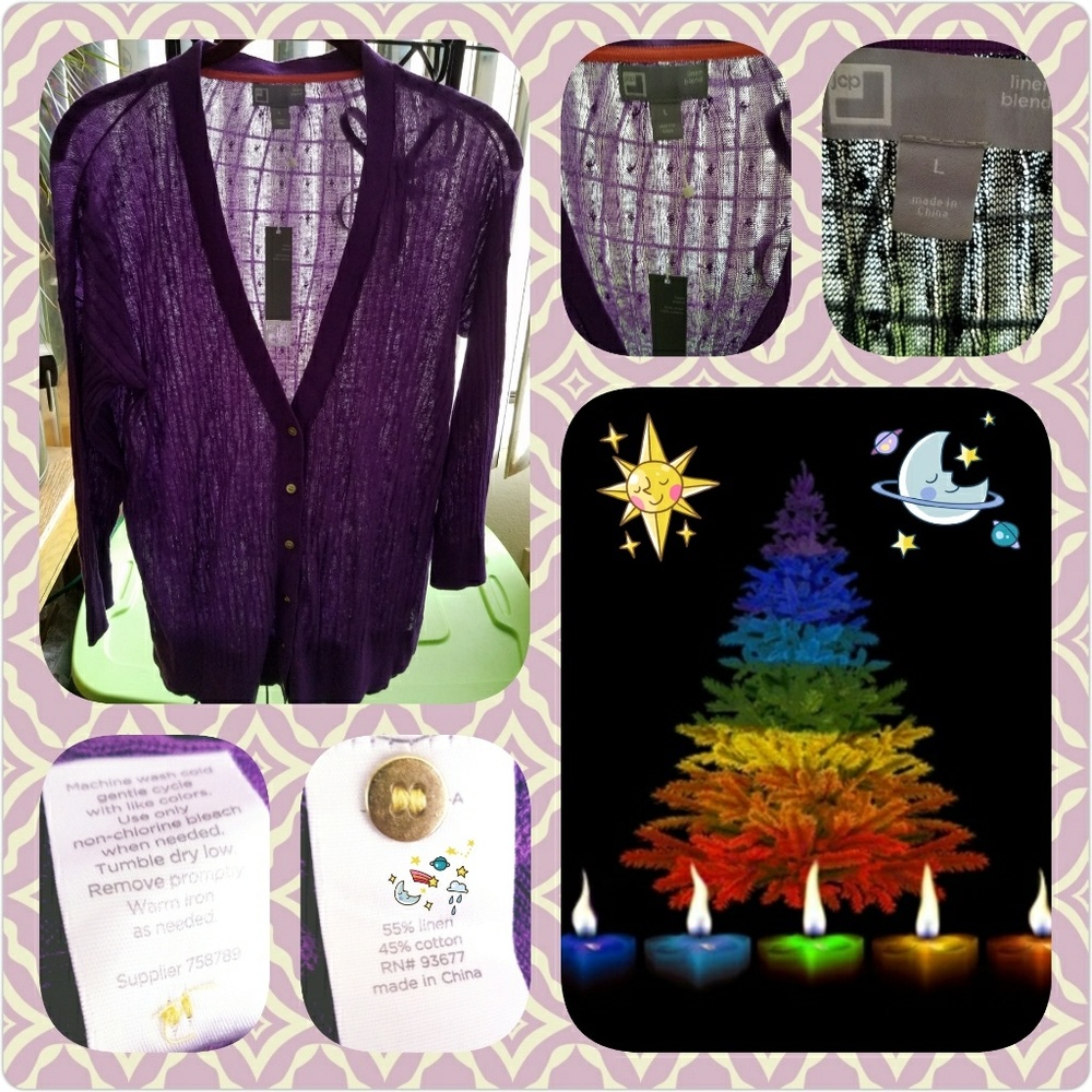 Linen/cotton blend cardigans - Picture 4 of 6