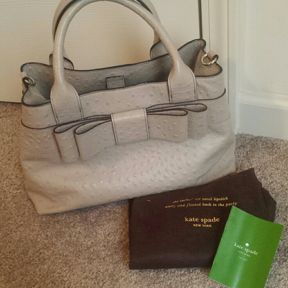Kate Spade handbag, dustbag, and care card