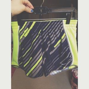 💲SOLD nike // yellow & navy running shorts.
