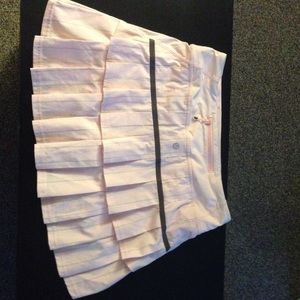 Lululemon Light Pink Gray Striped Pacer Skirt