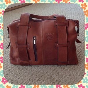 LARGE! New Leather Bag Cognac