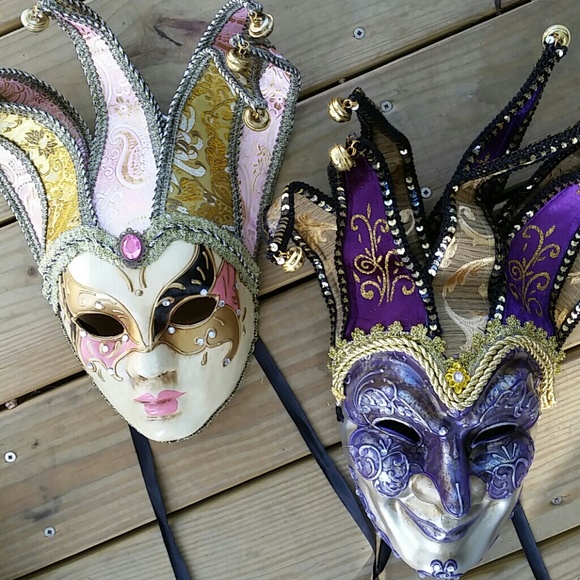 Mardi Gras woman's and man's masks