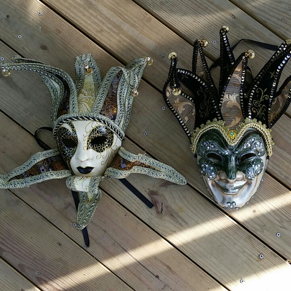 Mardi Gras woman's and man's masks
