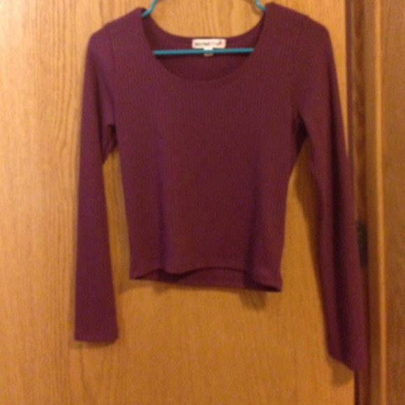 Maroon Crop Top