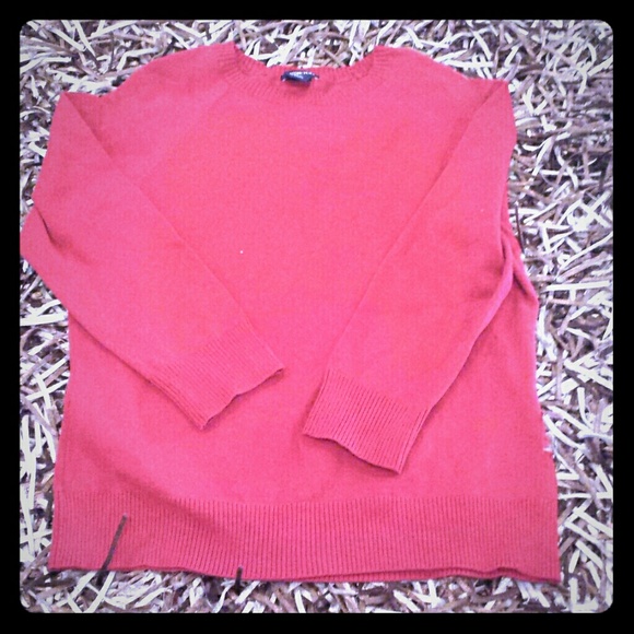 Gap stretch quater sleeve sweater red