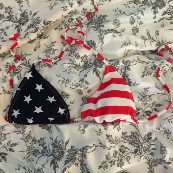 American Flag Bikini Top