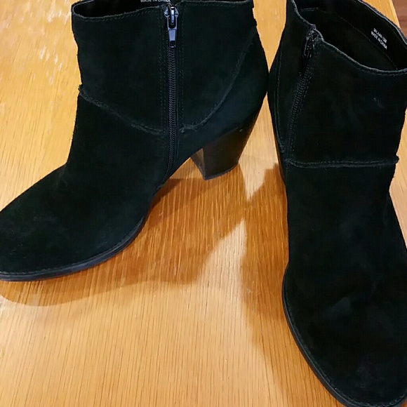 Steve Madden Milan Black Leather Suede Boots - Picture 3 of 4