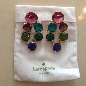 Kate Spade multi-color chandelier earrings.