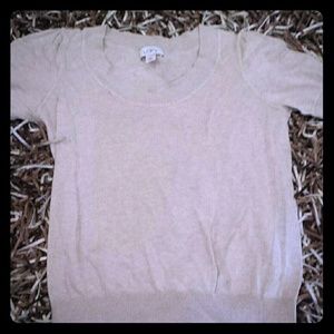 Short sleeve sweater top by Loft medium beige