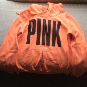 Pink zip up hoodie