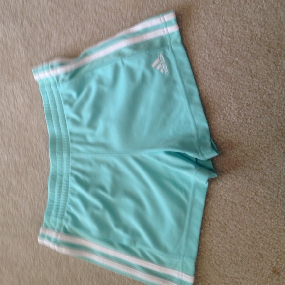 Seafoam green Adidas shorts