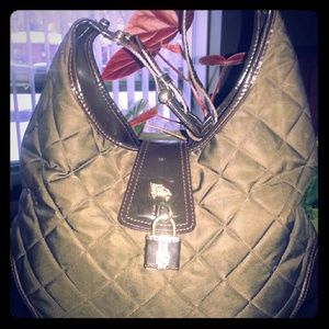 Quilted canvas burberry bag