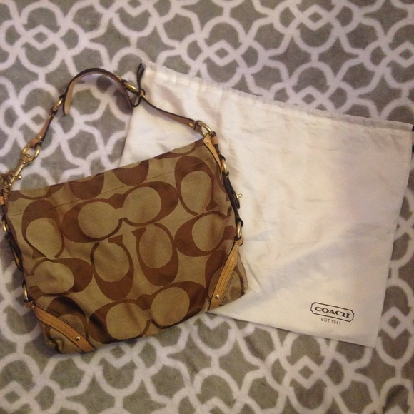 Coach Signature "Carly" Shoulder Bag Tote Large