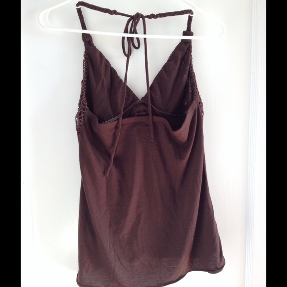 Chocolate Lace Halter Top - Picture 2 of 3