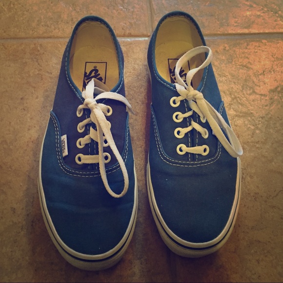 Blue Vans shoes